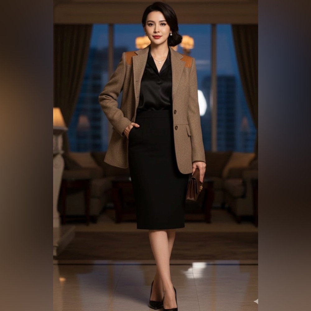 NWT Banana Republic Wool Riding Jacket with Leather Shoulder